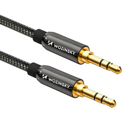 Wozinsky Καλώδιο mini Jack cable 2x AUX 2m Black
