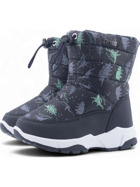 5222-0113 Love4shoes Παιδικά Αγόρι Γαλότσες Apres Ski ΜΑΥΡΟ