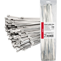 ΔΕΜΑΤΙΚΑ/ΔΕΤΙΚΑ ΚΑΛΩΔΙΩΝ TIE WRAP (ΤΑΙΡΑΠ) ΜΕΤΑΛΛΙΚΑ 4,6 x 400mm ΑΜΙΟ - 100 ΤΕΜ