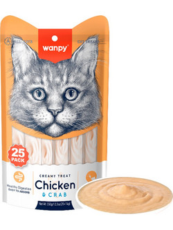 Wanpy Creamy Treat with Chicken & Crab 350gr