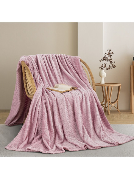 Κουβέρτα Fleece Ημίδιπλη (180x240) AdamHome 550 Pink