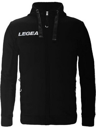 Legea Ανδρική Ζακέτα Φούτερ με Κουκούλα και Φερμουάρ Μαύρη M1146