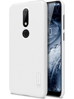 Θήκη NILLKIN με ματ υφή και ανάγλυφο σχέδιο για Nokia X6 (Λευκό) (OEM)