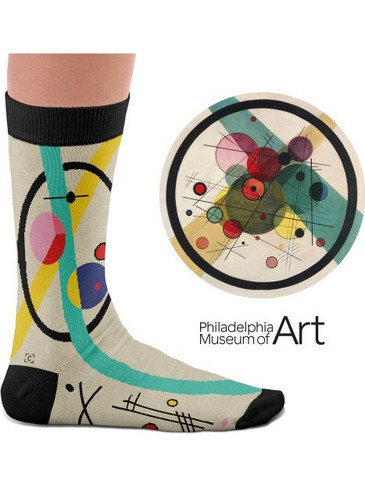 Sock Affairs Circles in a Circle Wassily Kandinsky Ανδρικές Κάλτσες Ψηλές με Σχέδια Πολύχρωμες