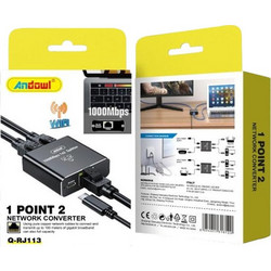 Andowl Μετατροπέας Δικτύου 1000Mbps Q-RJ113 - Network converter 1 Point 2 075713