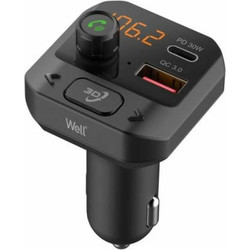 Well Car Mp3 Fm Transmitter με λειτουργία Hands-Free FMTRANS-BT-PURE-WL