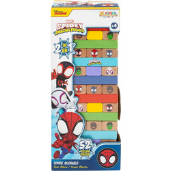 Marvel Spidey blocks tower + domino wooden set