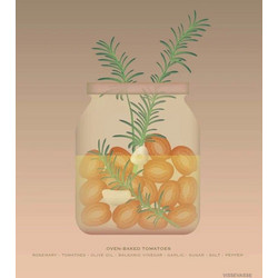 Vissevasse - Αφίσα 30x40cm Oven Baked Tomatoes
