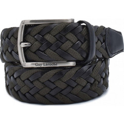 Guy Laroche Ανδρική Ζώνη Πλεκτή Πράσινη GUY LAROCHE HOMME