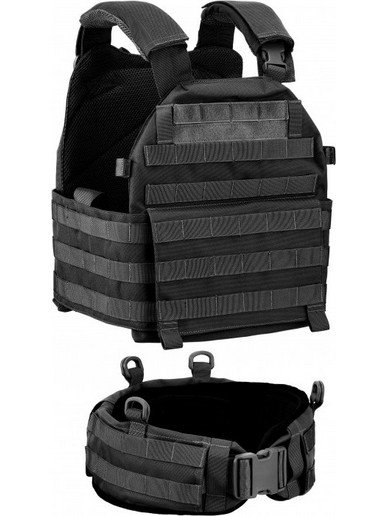 ΓΙΛΕΚΟ ΦΟΡΕΑΣ PLATE CARRIER ΜΕ MOLLE ΖΩΝΗ DEFCON 5 BLACK