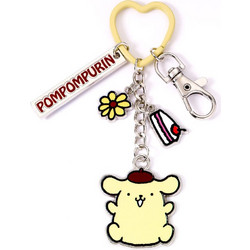 Hello Kitty Key Chain with Pompompurin Charms 15 cm