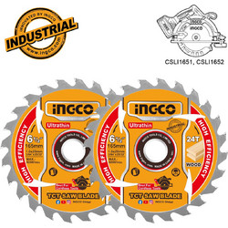 INGCO TSB1653 Δίσκοι Δισκοπρίονου Κοπής Ξύλου O165mm (2 τεμ)