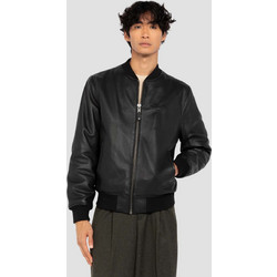 Schott LCBOMBBASIC Ανδρικό Μπουφάν Δερμάτινο Μαύρο LCBOMBBASIC-BLACK