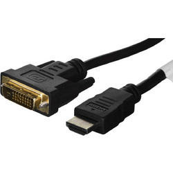 Lanberg Καλώδιο HDMI Male to DVI-D Male 1.8m Black CA-HDDV-20CU-0018-BK