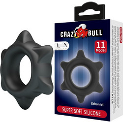 Crazy Bull Ethaniel Super Soft Silicone Ring D-243837 Ελαστικό Δαχτυλίδι Πέους Σιλικόνης Μαύρο