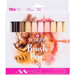 Talens Ecoline Brush Pen Portrait μαρκαδόροι 10 χρώματα