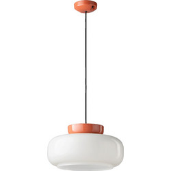 Ferroluce Maracana C2743 Terracotta Κρεμαστό Φωτιστικό Οροφής Μονόφωτο Λευκό 8056598475890