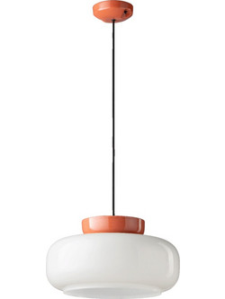 Ferroluce Maracana C2743 Terracotta Κρεμαστό Φωτιστικό Οροφής Μονόφωτο Λευκό 8056598475890