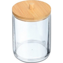 ΚΟΥΤΙ ΑΠΟΘΗΚΕΥΣΗΣ & ΟΡΓΑΝΩΣΗΣ BAMBOO ΓΙΑ ΔΙΣΚΟΥΣ ΝΤΕΜΑΚΙΓΙΑΖ 7x7x12cm ΜΕ ΚΑΠΑΚΙ