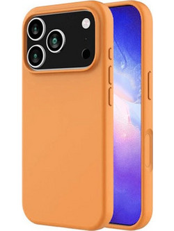 Θήκη Rubber Ενισχυμένης Σιλικόνης για iPhone 17 pro max Ανοιχτό Πορτοκαλί