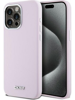 Etui DKNY Liquid Silicone Small Metal Logo MagSafe na iPhone 15 Pro Max - rozowe
