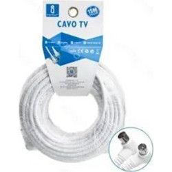 Καλώδιο επέκτασης τηλεόρασης TV Cable 15m/ Right Angle 90 - λευκό