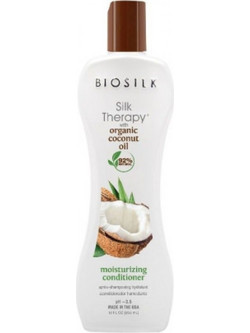 Biosilk Silk Therapy Coconut Oil Moisturising Φυτικό Conditioner για Επανόρθωση & Φριζάρισμα 355ml