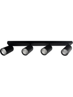 Evivak Σποτ τετραπλή μπάρα Dario 4xGU10 Φ55mm Μαύρο - (109232)