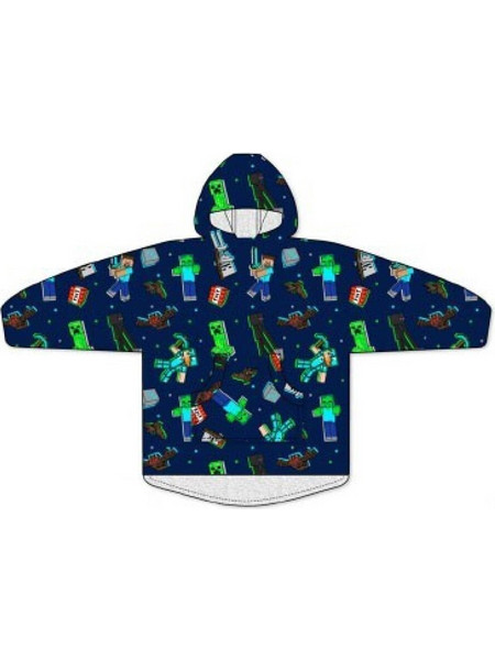 Minecraft Fight adult pullover polar fleece blanket, poncho