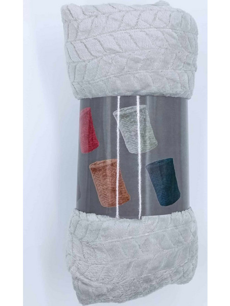 Κουβέρτα Fleece Μονόχρωμη Μονή 160x220cm Peanut Βεραμάν