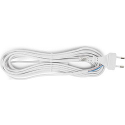 Entac Rewireable Καλώδιο 2G0.75 με Διακόπτη On/Off Λευκό 5m