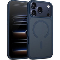 Crong Hybrid Matte Magnetic - MagSafe iPhone 17 Pro Case (Navy Blue) - (CRGHMMIP1763PNBL)