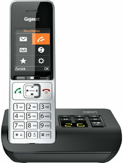 Gigaset Comfort 500A Ασύρματο Τηλέφωνο με Ανοιχτή Ακρόαση Μαύρο Ασημί