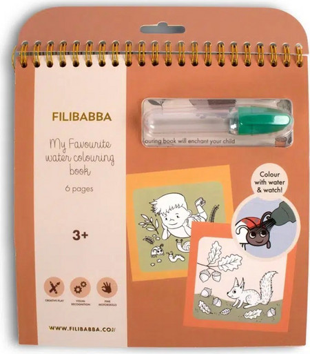 Filibabba - Filibabba My Favourite Water Colouring Book - Forest - 108.00377