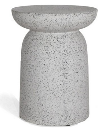 ows-0800007 Σκαμπό Rieti Terazzo Grey Black (35x35x45) Soulworks