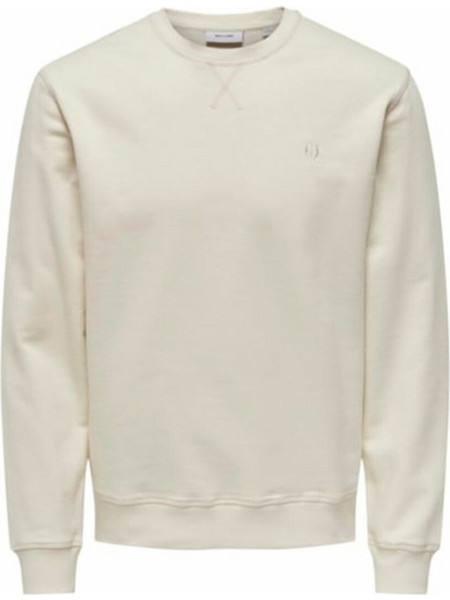 Only & Sons Onsdan Unshed Reg Crew Neck Ανδρικό Φούτερ Λευκό
