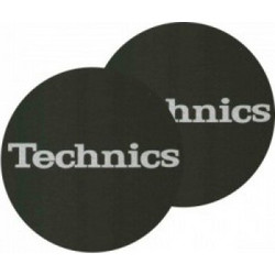 Magma Slipmat Black/Silver Technics Logo (Pair) - Magma