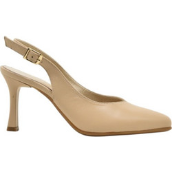 Ragazza Γόβες Slingback Δερμάτινες με Χοντρό Ψηλό Τακούνι Μπεζ 084