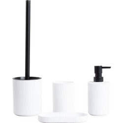 Σετ Μπάνιου Aqua 238705 747120 (Σετ 3τμχ) White Homla Πλαστικό