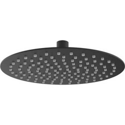 Κεφαλή Ντουζ Στρογγυλή Inox Slim 25cm Μαύρη Ματ Teorema Slope 2309498 6301480