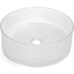 Sagna GLASS Επικαθήμενος Νιπτήρας Μπάνιου Στρογγυλός Γυάλινος 39cm Λευκός 2045007366