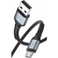 3MK Regular USB 2.0 to micro USB Cable Μαύρο 0.5m 1τμχ