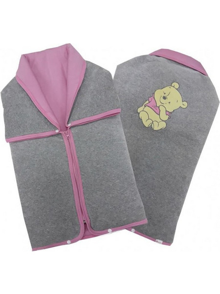 Beboulino Χειμερινός Υπνόσακος Pooh Grey Pink 90x90cm