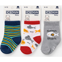 Βρεφικές κάλτσες αγόρι DESIGN 3 Pack 3001197 - MULTICOLOR
