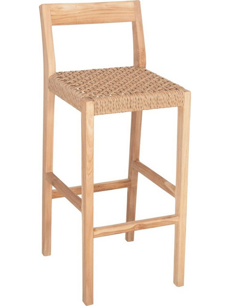 Σκαμπό Μπαρ Pler 01-00-3301 40x45x100cm Natural Teak