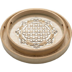 Σετ 2τμχ Διακοσμητικός Δίσκος Mdf Natural ESPIEL 30x4,5εκ.-35x4,5εκ. DWDA1006 - ESPIEL - DWDA1006