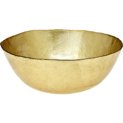 Γυάλινο μπωλ σερβιρίσματος 22cm Cryspo Trio Kronos Oro