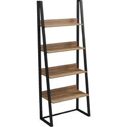 ΡΑΦΙΕΡΑ IZABEL HM18376.01 ΜΕΤΑΛΛΟ-ΜΕΛΑΜΙΝΗ ΣΕ OAK 75x36x185Υεκ
