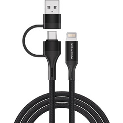 POWERTECH καλώδιο USB & USB-C σε Lightning PTR-0159, PD 27W, copper, 1.5m, μαύρο