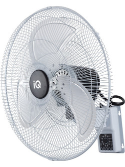IQ MWF-20R Ανεμιστήρας Τοίχου 50cm 130W με Τηλεχειριστήριο Ασημί